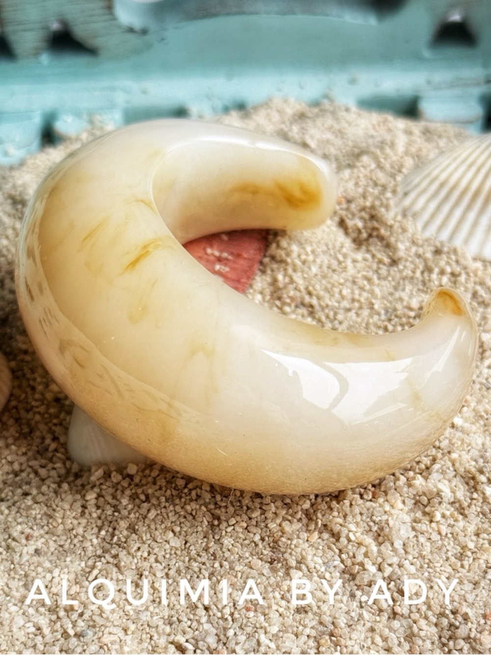 BRUTALIST +Yellow Resin Cuff Bracelet - Picture 2 of 3